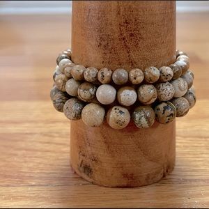 3 unisex Classic Jasper Bracelet